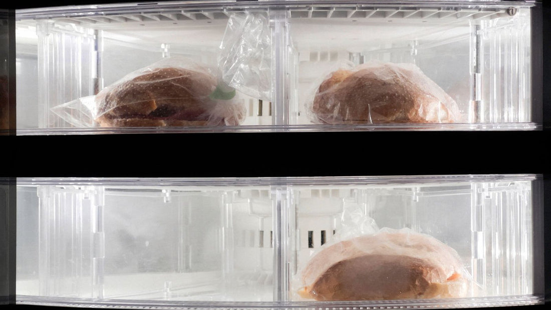 Aliments conditionnés sous plastique conservés au froid