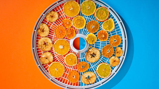 Tranches d'agrumes et de pommes déshydratées