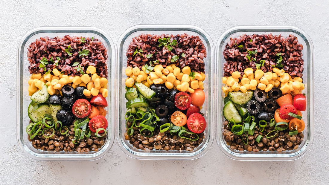 Repas préparés à l'avance en portions équilibrées