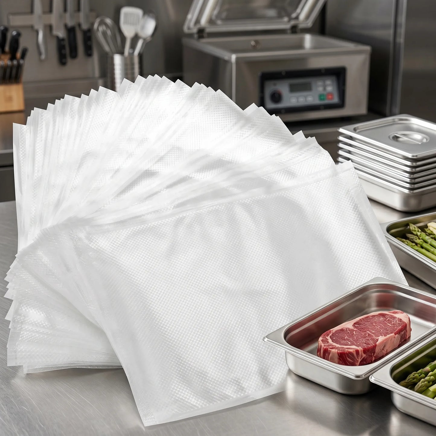 Sacs sous vide <br> gaufrés 200x300mm